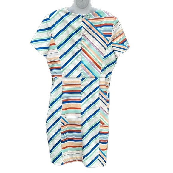 BLACK HALO Women's Size 18 Jodee In Frosty Stripe Mini Sheath Dress - Picture 4 of 10